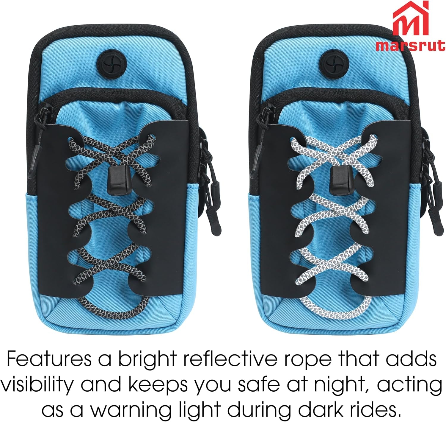 Ebike Phone Bag - Front Battery Frame Storage Pouch for Electric Dirt Bikes (Blue)