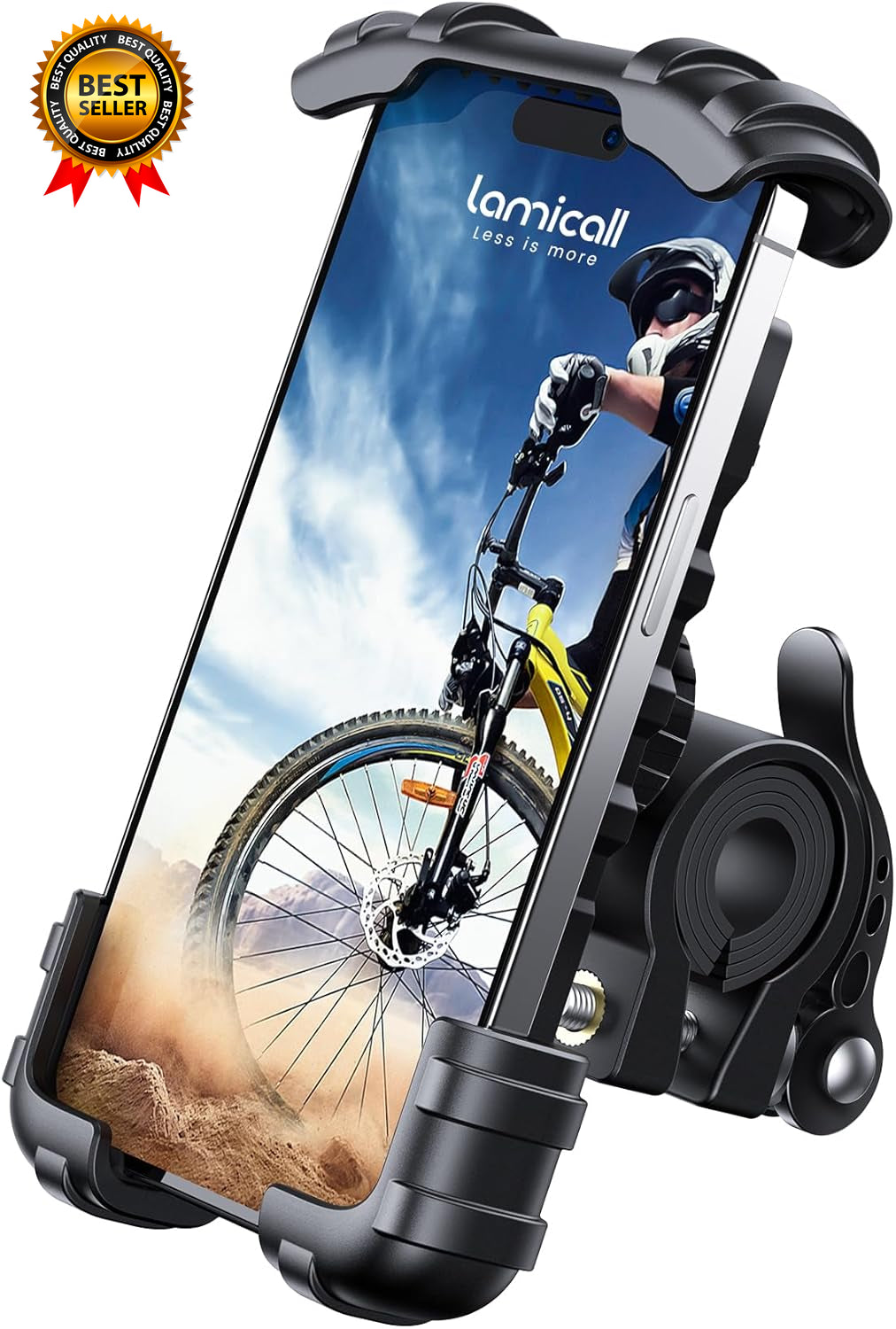 Motorcycle Handlebar Phone Mount - Universal Cell Phone Holder for Bikes